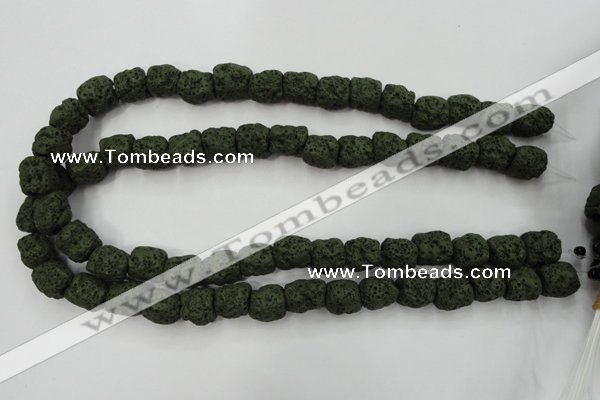 CLV395 15.5 inches 13*13mm nuggets dyed lava beads wholesale