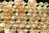 CME454 15 inches 8mm faceted bicone citrine gemstone beads