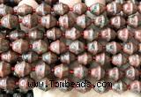 CME607 15 inches 10*11mm bicone red sesame jasper beads