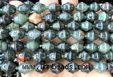 CME611 15 inches 10*11mm bicone blood jasper beads wholesale