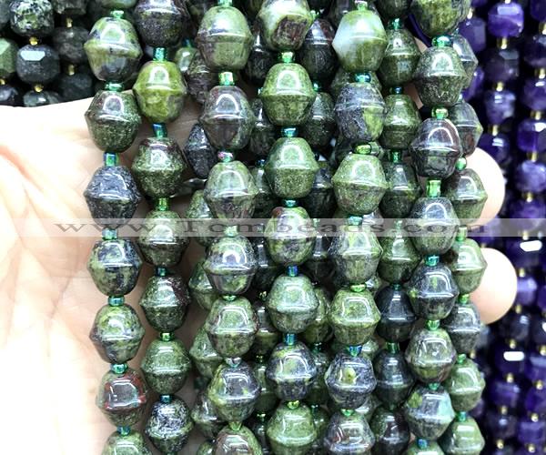 CME612 15 inches 10*11mm bicone dragon blood jasper beads