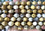 CME624 15 inches 10*11mm bicone yellow crazy lace agate beads