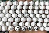 CME626 15 inches 10*11mm bicone white howlite turquoise beads