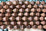 CME631 15 inches 10*11mm bicone goldstone beads wholesale