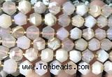 CME821 15 inches 8*10mm faceted bicone sakura agate beads