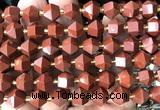 CME852 15 inches 8*10mm faceted bicone red jasper beads