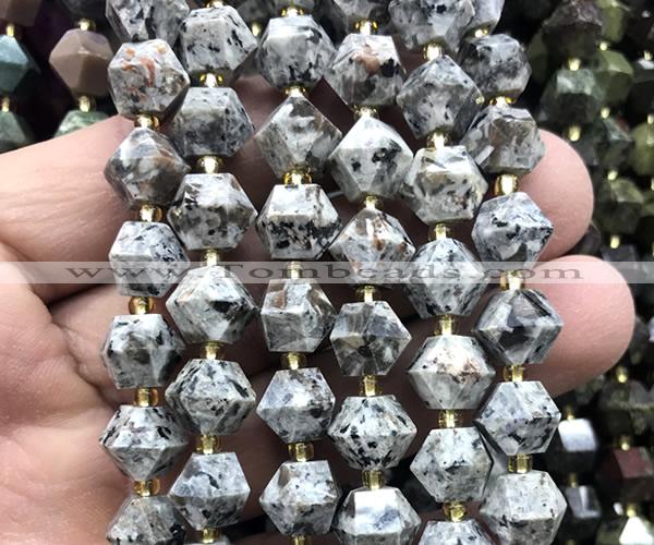 CME856 15 inches 8*10mm faceted bicone flame jasper beads