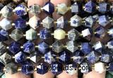 CME880 15 inches 8*10mm faceted bicone orange sodalite beads