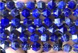 CME881 15 inches 8*10mm faceted bicone lapis lazuli beads