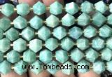 CME882 15 inches 8*10mm faceted bicone amazonite gemstone beads