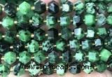 CME883 15 inches 8*10mm faceted bicone ruby zoisite beads