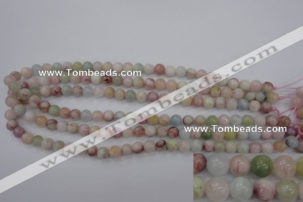 CMG112 15.5 inches 8mm round natural morganite beads wholesale