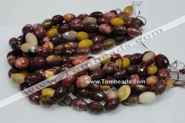 CMK45 15.5 inches 10*15mm faceted rice mookaite beads wholesale