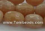 CMS1102 15.5 inches 15*20mm faceted rice moonstone gemstone beads