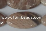CMS543 15.5 inches 20*40mm marquise moonstone beads wholesale