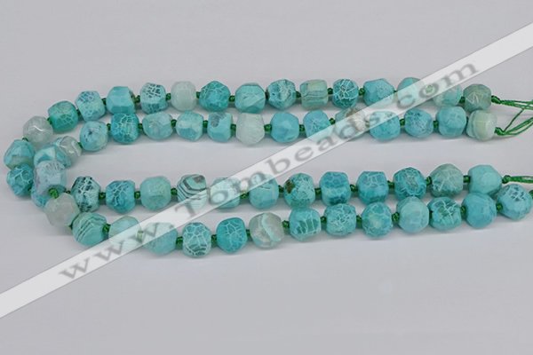 CNG3503 15.5 inches 12mm - 14mm faceted nuggets agate beads