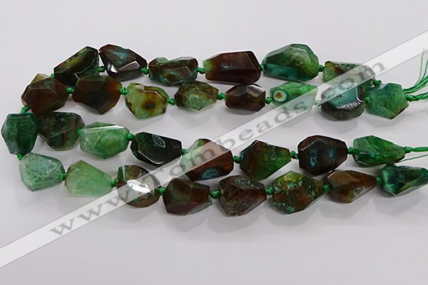 CNG3511 15.5 inches 15*20mm - 18*25mm faceted nuggets agate beads