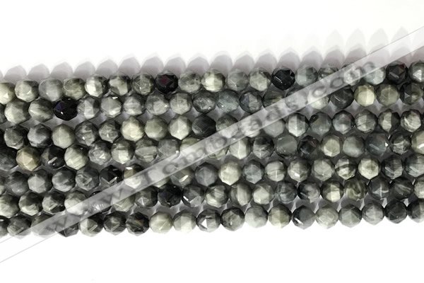 CNG9067 15.5 inches 6mm faceted nuggets eagle eye jasper gemstone beads