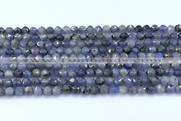 CNG9107 15 inches 4mm faceted nuggets tanzanite beads