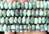 CNG9212 15 inches 7*11mm - 8*12mm faceted nuggets amazonite beads