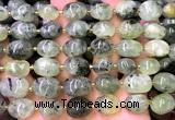 CNG9310 15 inches 10*14mm - 13*18mm nuggets green rutilated quartz beads