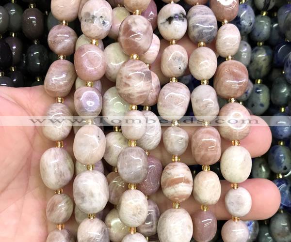 CNG9314 15 inches 10*14mm - 13*18mm nuggets moonstone beads