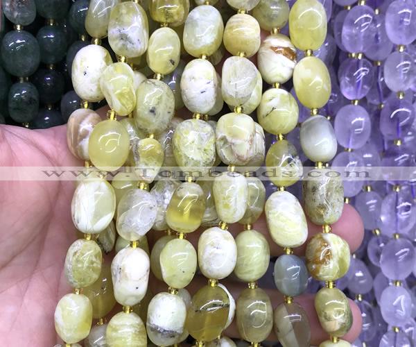 CNG9317 15 inches 10*14mm - 13*18mm nuggets yellow opal beads