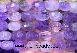 CNG9352 15 inches 12*16mm - 15*20mm faceted nuggets light amethyst beads