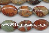 CNS92 15.5 inches 13*18mm oval natural serpentine jasper beads