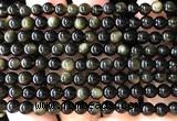 COB851 15 inches 6mm round golden obsidian gemstone beads