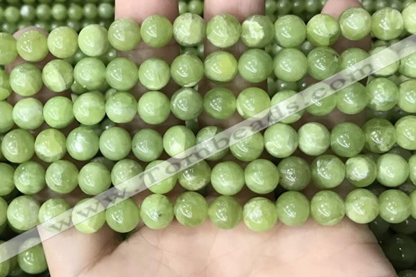 CPO45 15.5 inches 8mm round natural olivine gemstone beads