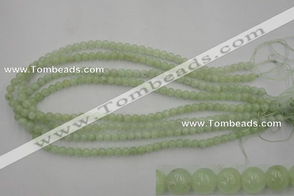 CPR101 15.5 inches 6mm round natural prehnite beads wholesale