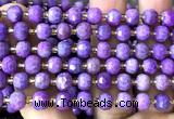 CRB6056 15 inches 6*8mm faceted rondelle dyed jade beads