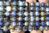 CRB6064 15 inches 6*8mm faceted rondelle sunset dumortierite beads