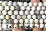 CRB6083 15 inches 6*8mm faceted rondelle white opal beads