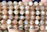 CRB6084 15 inches 6*8mm faceted rondelle moonstone beads