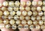 CRB6088 15 inches 6*8mm faceted rondelle yellow watermelon beads