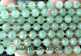 CRB6089 6*8mm faceted rondelle green strawberry quartz beads