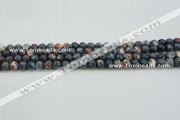 CRF330 15.5 inches 8mm round dyed rain flower stone beads wholesale