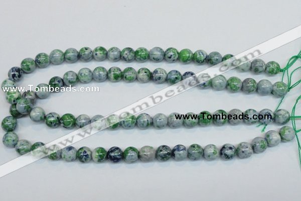 CRF43 15.5 inches 6mm round dyed rain flower stone beads wholesale