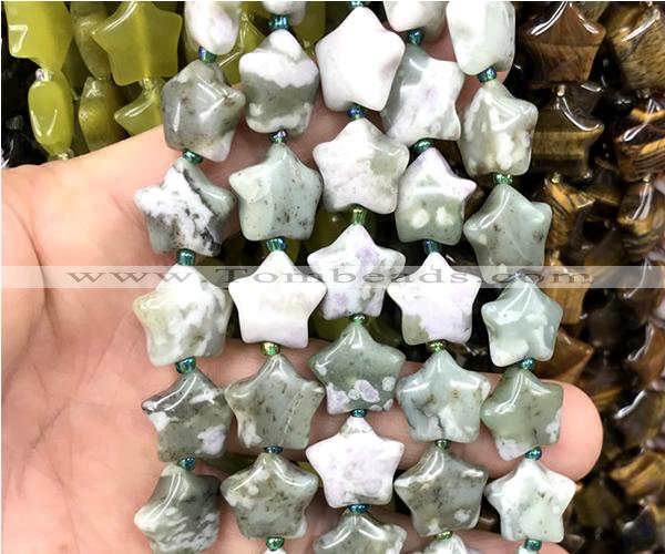 CRG71 15 inches 16mm star lucky jade beads wholesale