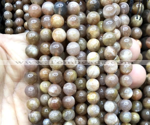 CSS862 15 inches 8mm round sunstone beads wholesale