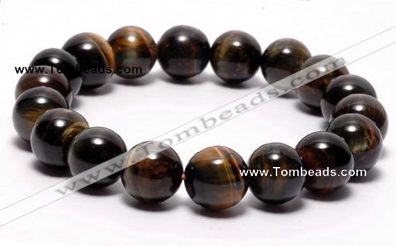 CTB03 7 inches 10mm round blue tiger eye stretch bracelet