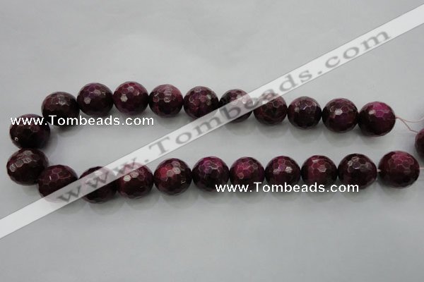 CTE477 15.5 inches 18mm faceted round red tiger eye beads wholesale