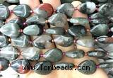 CTR513 15 inches 13*18mm flat teardrop blood jasper beads