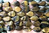 CTR529 15 inches 13*18mm flat teardrop yellow tiger eye beads