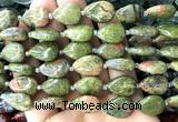 CTR530 15 inches 13*18mm flat teardrop unakite gemstone beads