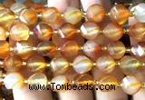 CTW686 15 inches 10mm faceted & twisted S-shaped carnelian beads