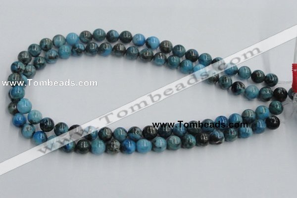 CYQ53 15.5 inches 10mm round dyed pyrite quartz beads wholesale