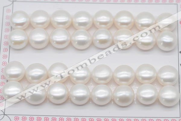 FWP466 half-drilled 11-11.5mm bread freshwater pearl beads